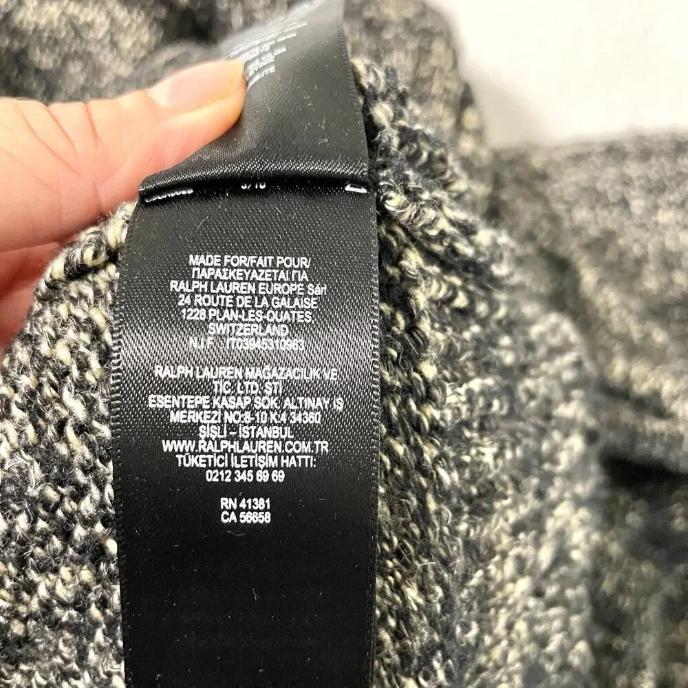 Ralph Lauren Double RL Black Marled Turtleneck Sweater - Picture 8 of 8